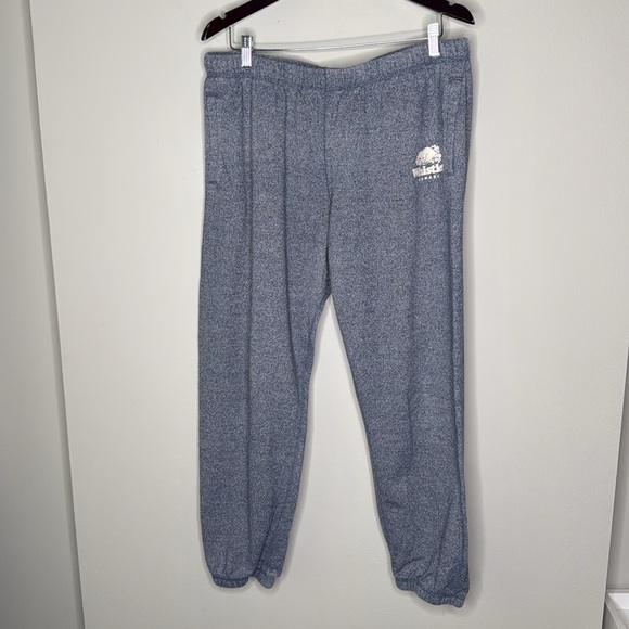 Roots Whistler Canada Logo Sweatpants in Heather Blue Size XL - Picture 1 of 9
